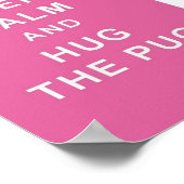 MOPS BEHIELT CALM HUG DER MOPS ART POSTER GEBURTST (Ecke)