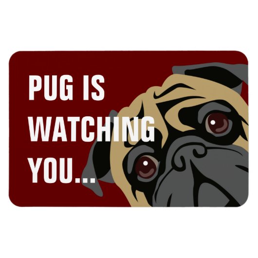 Mops beobachtet magnet (Horizontal)