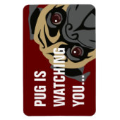 Mops beobachtet magnet (Vertikal)