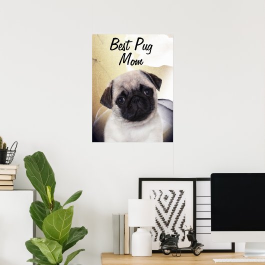 Mops Beste Mama Poster (Heimbüro)