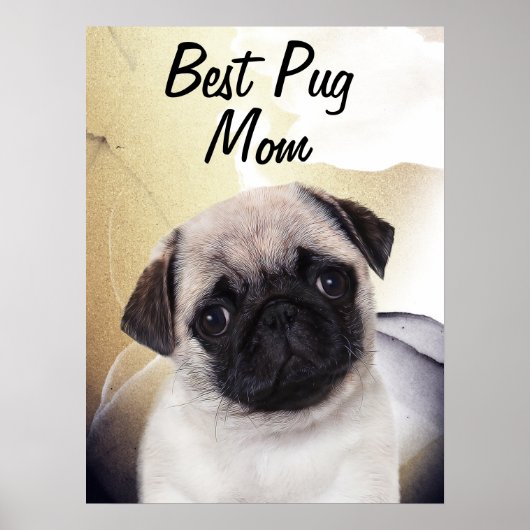 Mops Beste Mama Poster (Vorne)