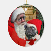 MOPS BETRACHTET OBEN SANKT-VERZIERUNG KERAMIK ORNAMENT (Links)