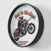 Mops-Biker mit schlechten Knochen und Mops-Einstel Uhr (Winkel)