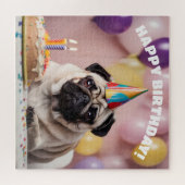 Mops Birthday Party Puzzle (Horizontal)