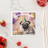 Mops Birthday Party Serviette (Beispiel)