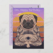 Mops Birthday Postkarte (Vorne/Hinten)