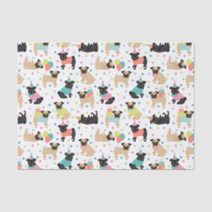 Mops Birthday Seidenpapier