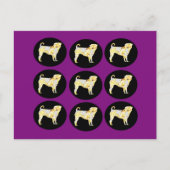 MOPS BLING! POSTKARTE (Vorderseite)