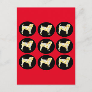 MOPS BLING! POSTKARTE