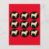 MOPS BLING! POSTKARTE (Vorderseite)