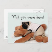 Mops Blues Postkarte (Vorne/Hinten)