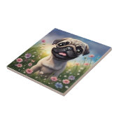 Mops-Blume Fliese (Seite)