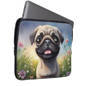 Mops-Blume Laptopschutzhülle (Vorne Rechts)