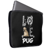 Mops Blume Lover Laptopschutzhülle (Vorne Rechts)
