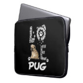 Mops Blume Lover Laptopschutzhülle (Vorderseite Links)