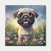 Mops-Blume Magnet (Vorne)