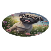 Mops-Blume Schneidebrett (Ecke)