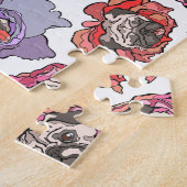 Mops-Blumen Puzzle (Seite)