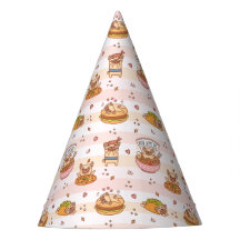 Mops Bon Appetit Hamburger Taco Food Party Hat