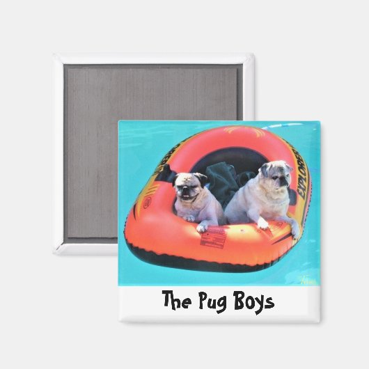 "Mops Boys" von Bruce Tunis Magnet (Vorderseite/Rückseite)