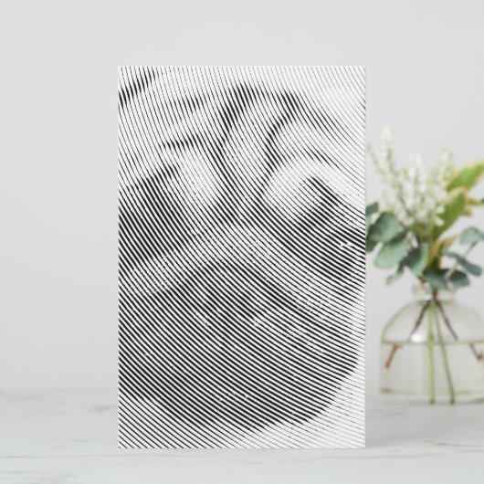 Mops Briefpapier (Stehend Vorderseite)