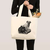 Mops-Brille, Fröhliche Tasche (Vorderseite (Produkt))