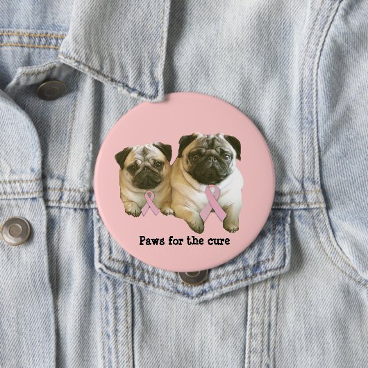 Mops-Brustkrebs-Knopf Button (Beispiel)