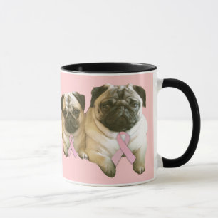 Mops-Brustkrebs-Tasse Tasse