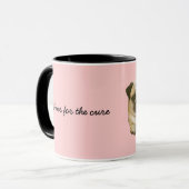 Mops-Brustkrebs-Tasse Tasse (Vorderseite Links)
