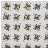 Mops Bumble Bees Lilac Gray Stoff (Muster)