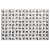 Mops Bumble Bees Lilac Gray Stoff (Fat Quarter (45,7 x 55,9 cm))