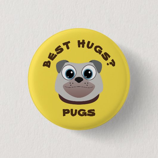 Mops Button (Vorderseite)