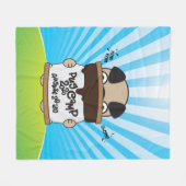 Mops Camp 2020 S'more Design Fleecedecke (Vorderseite (Horizontal))