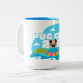 Mops Camp 2022 Zwei-Tone-Tasse Zweifarbige Tasse (Vorderseite Links)