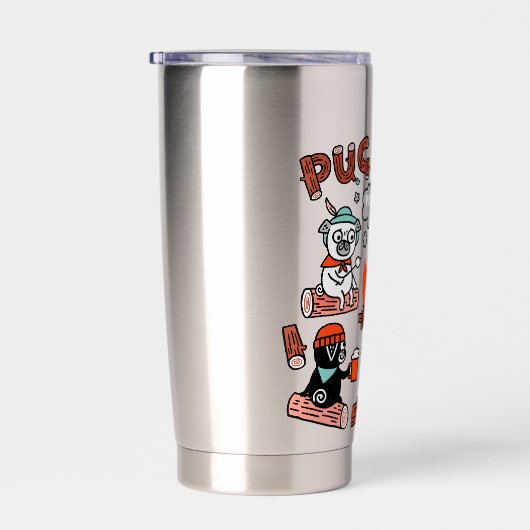 Mops Camp 2024 20 OZ Edelstahltumbler Thermobecher (Rechts)