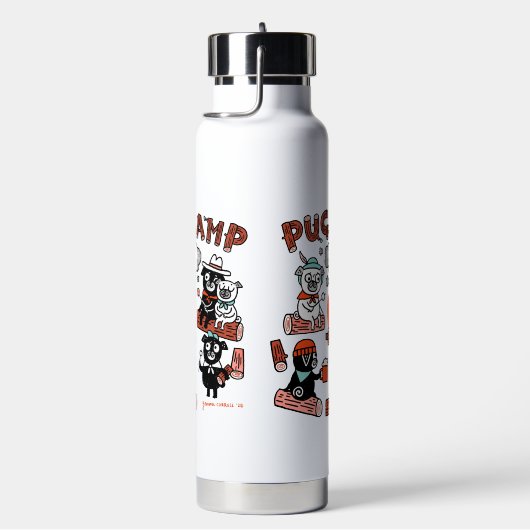 Mops Camp 2024 Wasserflasche Trinkflasche (rechts)