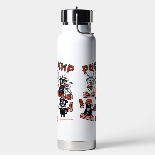 Mops Camp 2024 Wasserflasche Trinkflasche (Links)