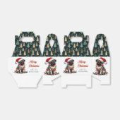 Mops Canine Retro Niedlich Weihnachten Geschenkschachtel (Ungefaltet)