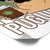 Mops Cappuccino Poster (Ecke)