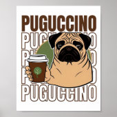 Mops Cappuccino Poster (Vorne)