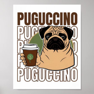 Mops Cappuccino Poster