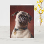 Mops | Carl Reichert Karte (Gelbe Blume)