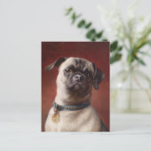Mops | Carl Reichert Postkarte (Stehend Vorderseite)