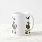 Mops-Cartoon Kaffeetasse (VorderseiteRechts)