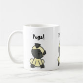 Mops-Cartoon Kaffeetasse (Links)