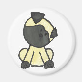 Mops Cartoon Magnet (Vorne)