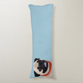 Mops-Cartoon Seitenschläferkissen (Vorderseite Vertikal)