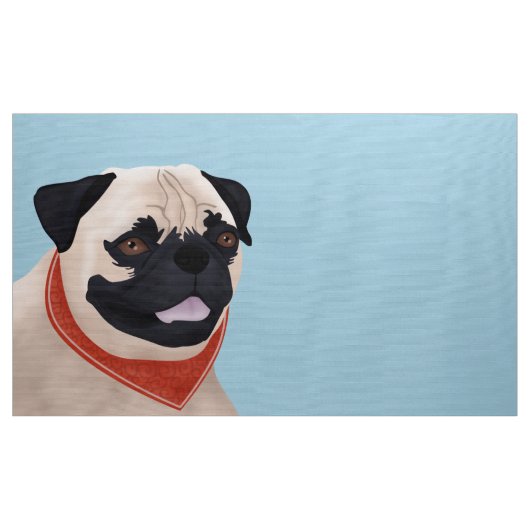Mops-Cartoon Stoff (Yard (91,4 cm))