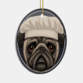 Mops-Chef Keramikornament (Rechts)