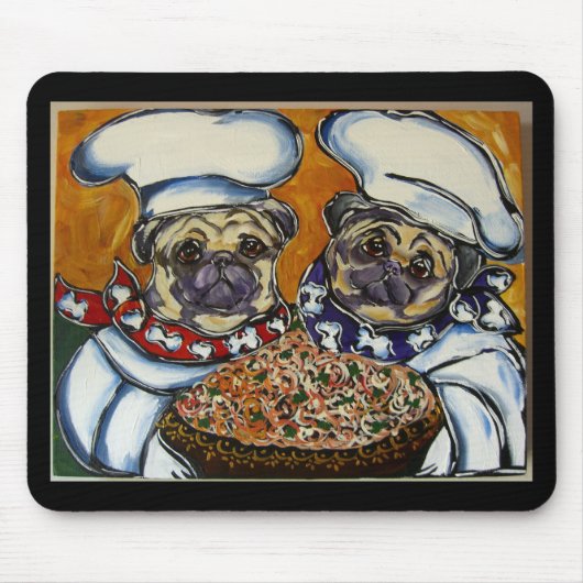 Mops-Chef Mousepad (Vorne)